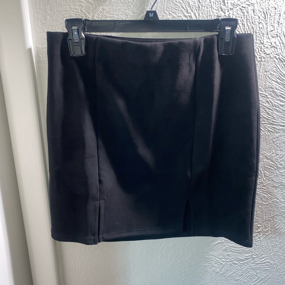 Black mini skirt